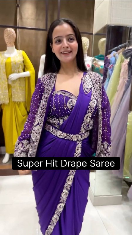 INDO-WESTERN DRAPE SAREE