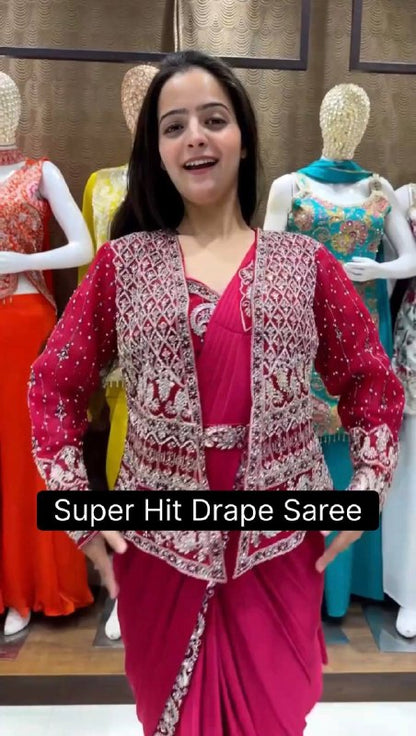 INDO-WESTERN DRAPE SAREE