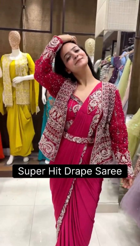 INDO-WESTERN DRAPE SAREE