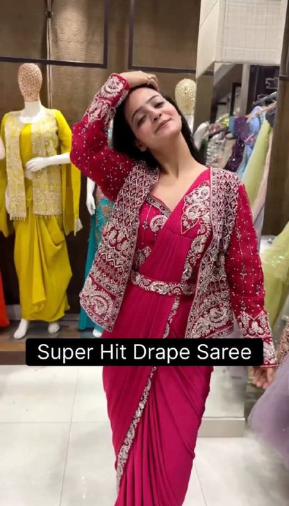 INDO-WESTERN DRAPE SAREE