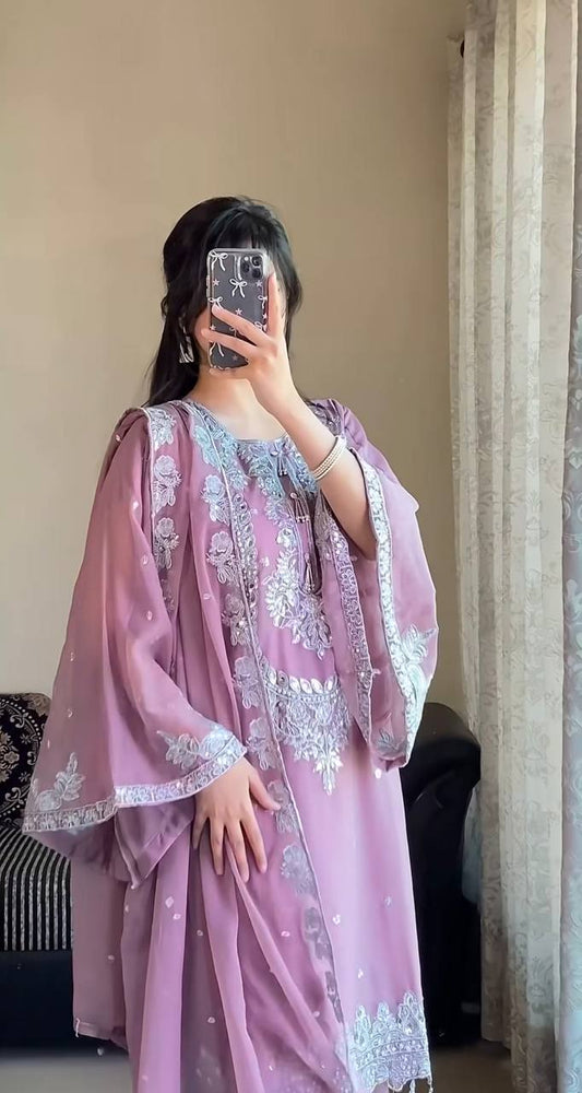 STYLISH KURTI DUPATTA WITH BEAUTIFUL PLAZZO single available wholesale
