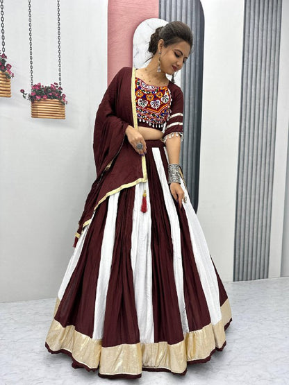 Navratri Special Pure Cotton Lehenga Choli with 6 Meter Big Flair