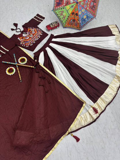 Navratri Special Pure Cotton Lehenga Choli with 6 Meter Big Flair