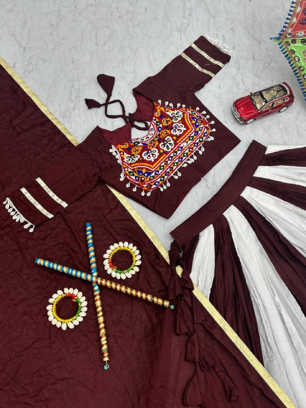 Navratri Special Pure Cotton Lehenga Choli with 6 Meter Big Flair