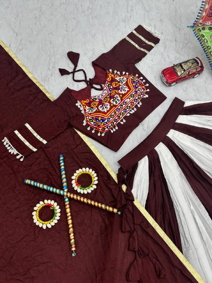 Navratri Special Pure Cotton Lehenga Choli with 6 Meter Big Flair