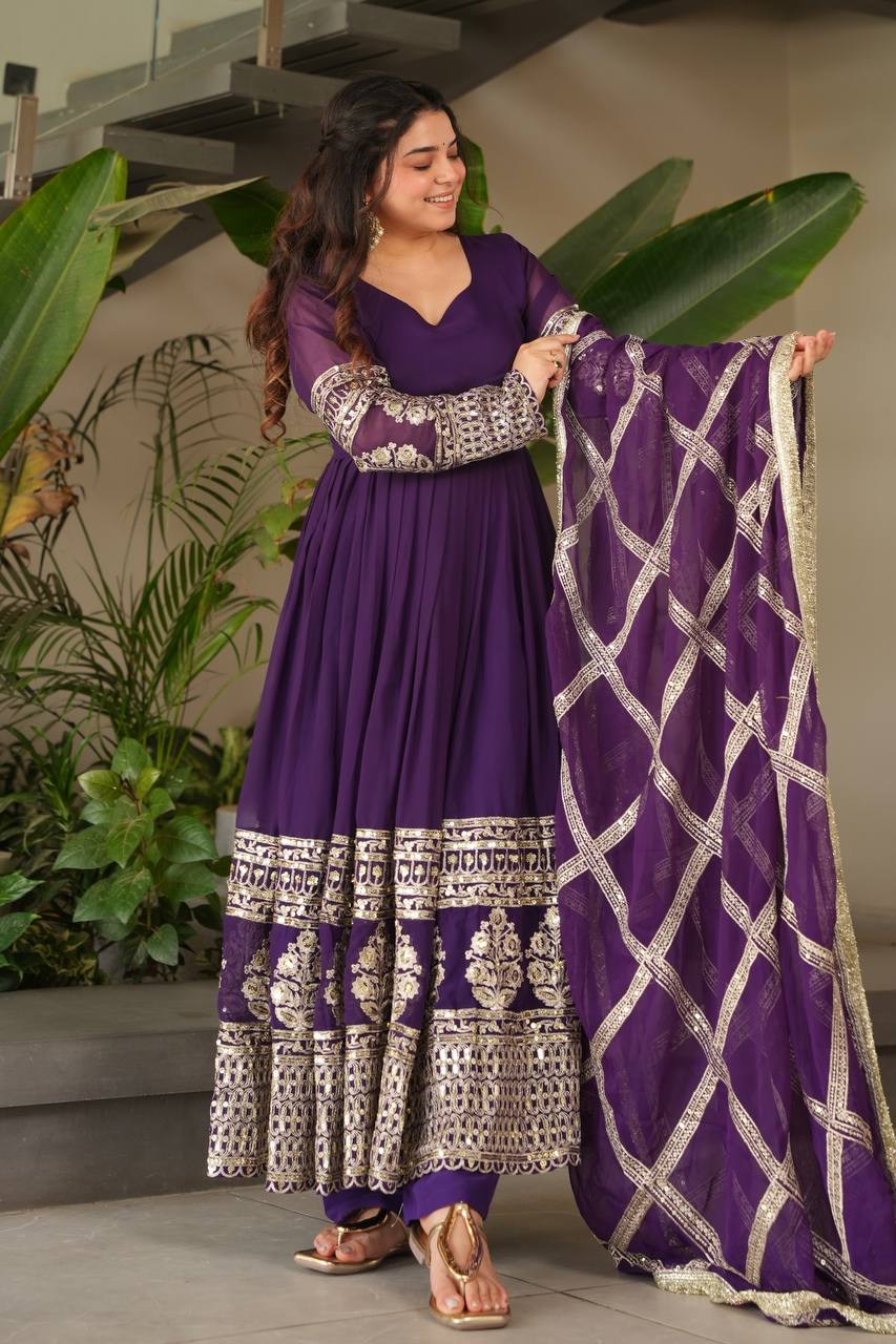 Designer Party Sharara Suit & Dupatta Set