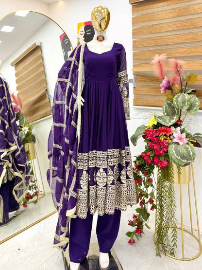 Designer Party Sharara Suit & Dupatta Set
