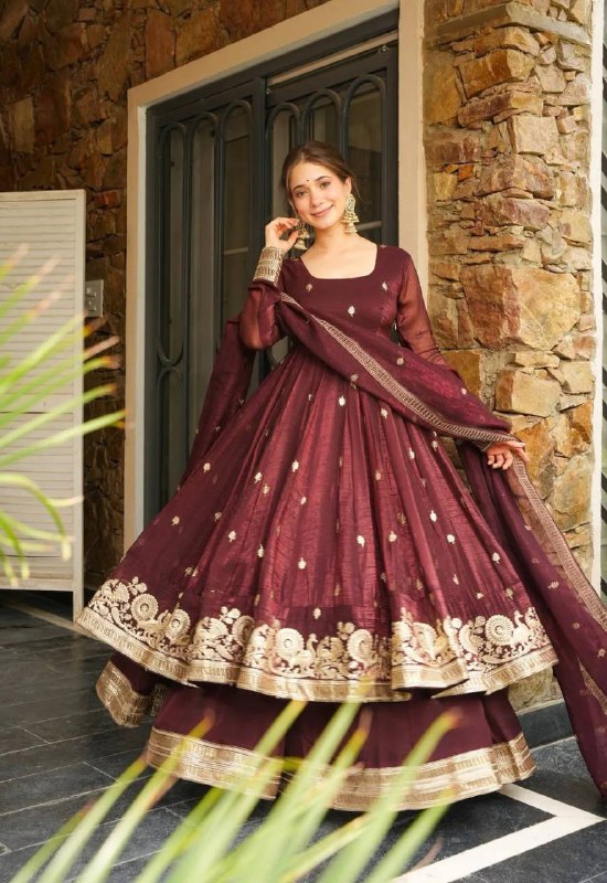Elegant Heavy Embroidered Sequence Work Set suit salwar plazo