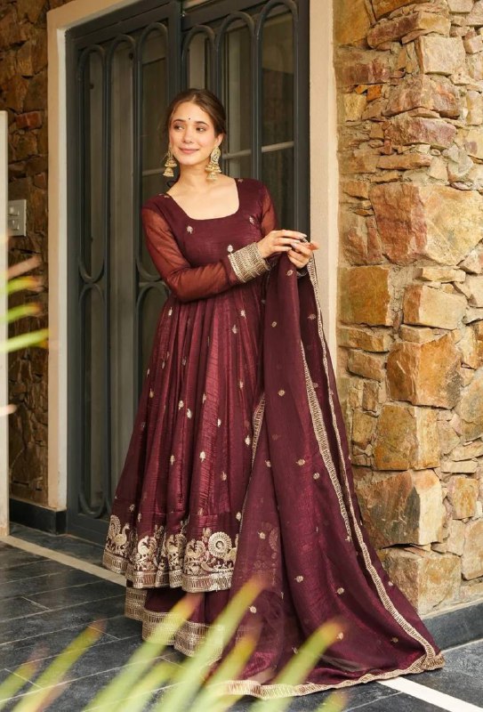 Elegant Heavy Embroidered Sequence Work Set suit salwar plazo