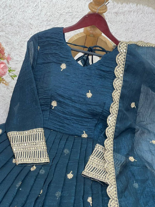 Elegant Heavy Embroidered Sequence Work Set suit salwar plazo