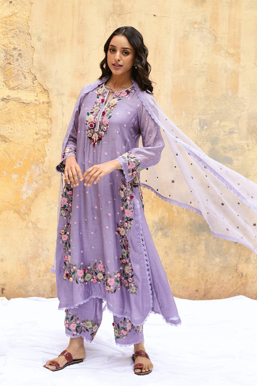 Designer Party Wear Look Top-Plazzo and Dupatta With Heavy Embroidery Work