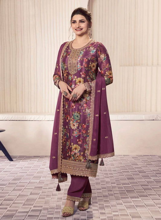 NEW READY TO WEAR COLLECTION FANCY DESIGN WITH DIGITAL PRINTED TOP - PENT WITH  DUPATTA