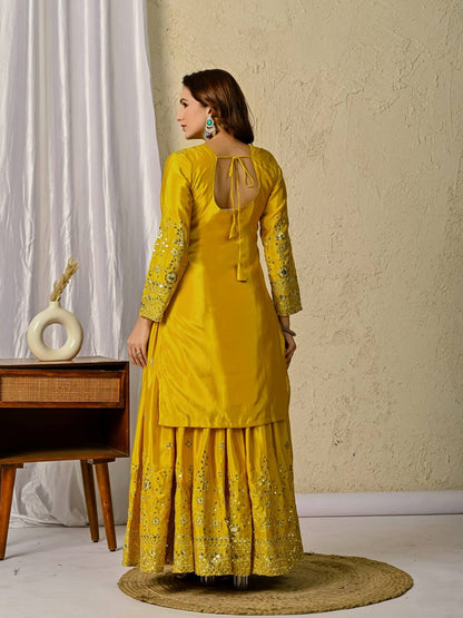Designer Party Wear Look Top , Sharara Plazzo  and Dupatta
