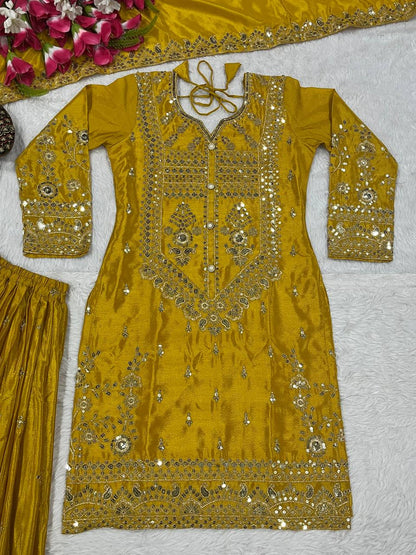 Designer Party Wear Look Top , Sharara Plazzo  and Dupatta