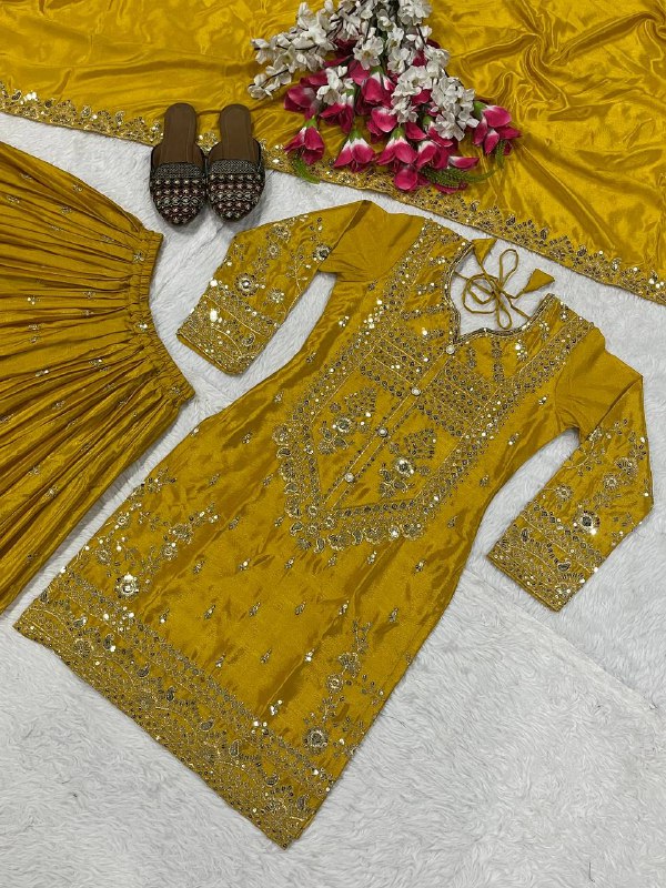 Designer Party Wear Look Top , Sharara Plazzo  and Dupatta
