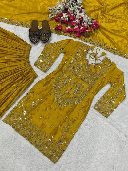 Designer Party Wear Look Top , Sharara Plazzo  and Dupatta