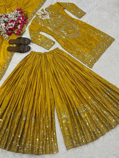 Designer Party Wear Look Top , Sharara Plazzo  and Dupatta