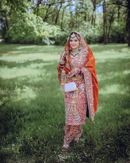 New Designer Long Panjabi Suit Top , Pant and Dupptta In Fancy Style
