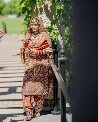 New Designer Long Panjabi Suit Top , Pant and Dupptta In Fancy Style