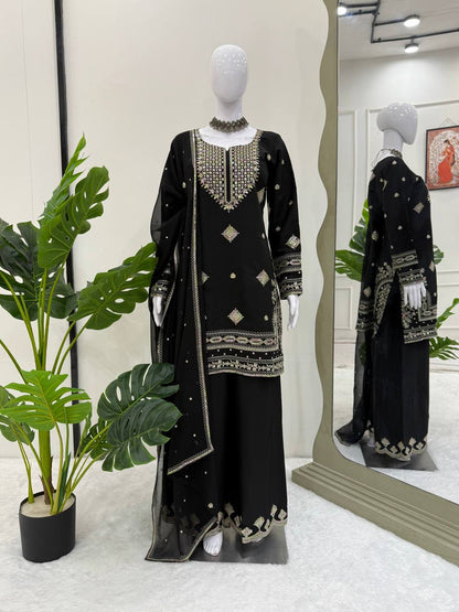 top sharara kameez Roman silk