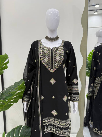 top sharara kameez Roman silk