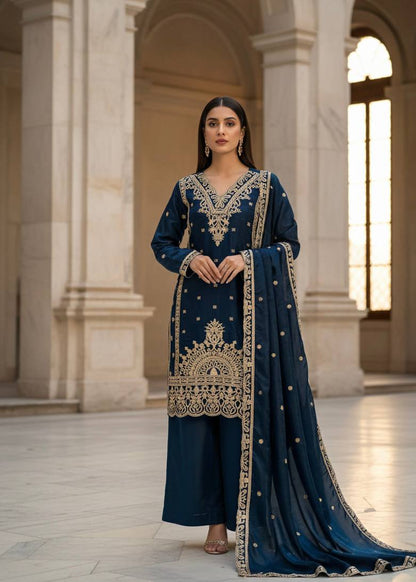 PERFECT FOR UP COMING EID 🌙 SEASON DESIGNER WEAR TOP WITH PLAZZO PAIR IN JIMMY CHOO