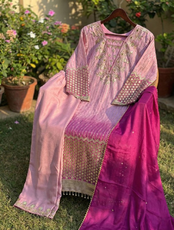 PERFECT FOR 🌙 EID 🌙 OUR DESIGNER WEAR EMBROIDERED TOP PANT  AND DUPATTA