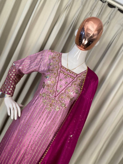 PERFECT FOR 🌙 EID 🌙 OUR DESIGNER WEAR EMBROIDERED TOP PANT  AND DUPATTA