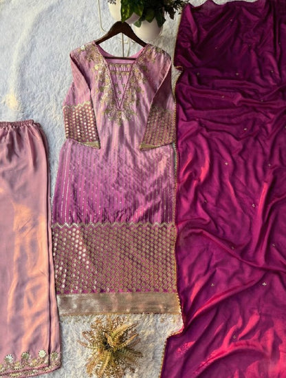 PERFECT FOR 🌙 EID 🌙 OUR DESIGNER WEAR EMBROIDERED TOP PANT  AND DUPATTA
