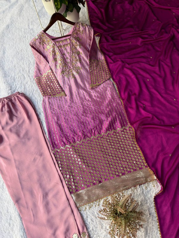 PERFECT FOR 🌙 EID 🌙 OUR DESIGNER WEAR EMBROIDERED TOP PANT  AND DUPATTA
