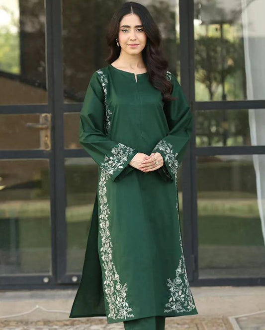 DESIGNER WEAR EXCLUSIVE SUIT IN ROMAN SILK FABRIC TOP AND PANT WITH GEORGETTE DUPATTA