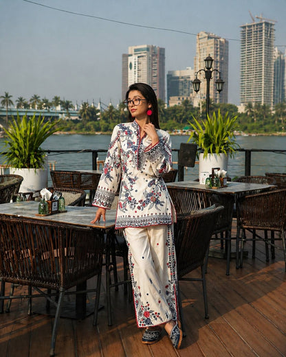 Elegant White Cord Set – Perfect Blend of Tradition & Style Enhance the beauty of your wardrobe