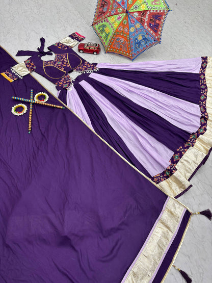 Navratri Special Pure Cotton Lehenga Choli with 6 Meter Big Flair