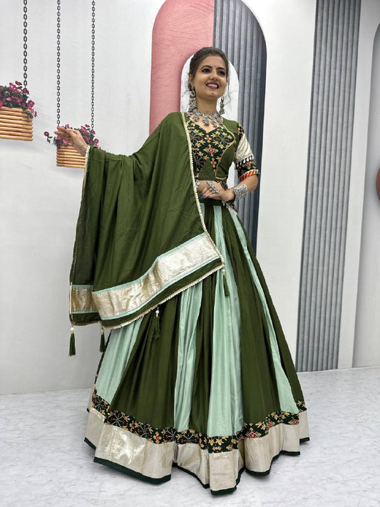 Navratri Special Pure Cotton Lehenga Choli with 6 Meter Big Flair