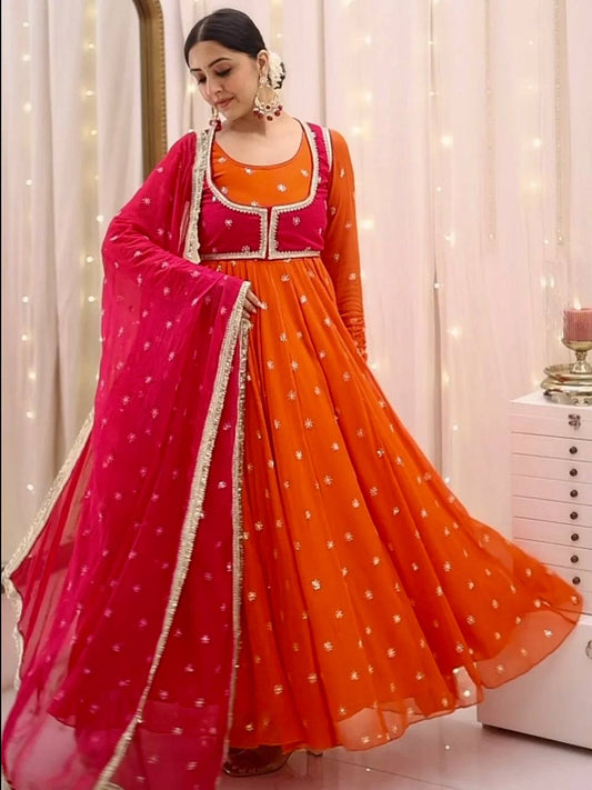 Designer Party gown  Wear Look 4 Pis Collection