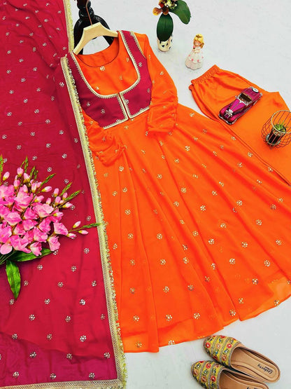 Designer Party gown  Wear Look 4 Pis Collection