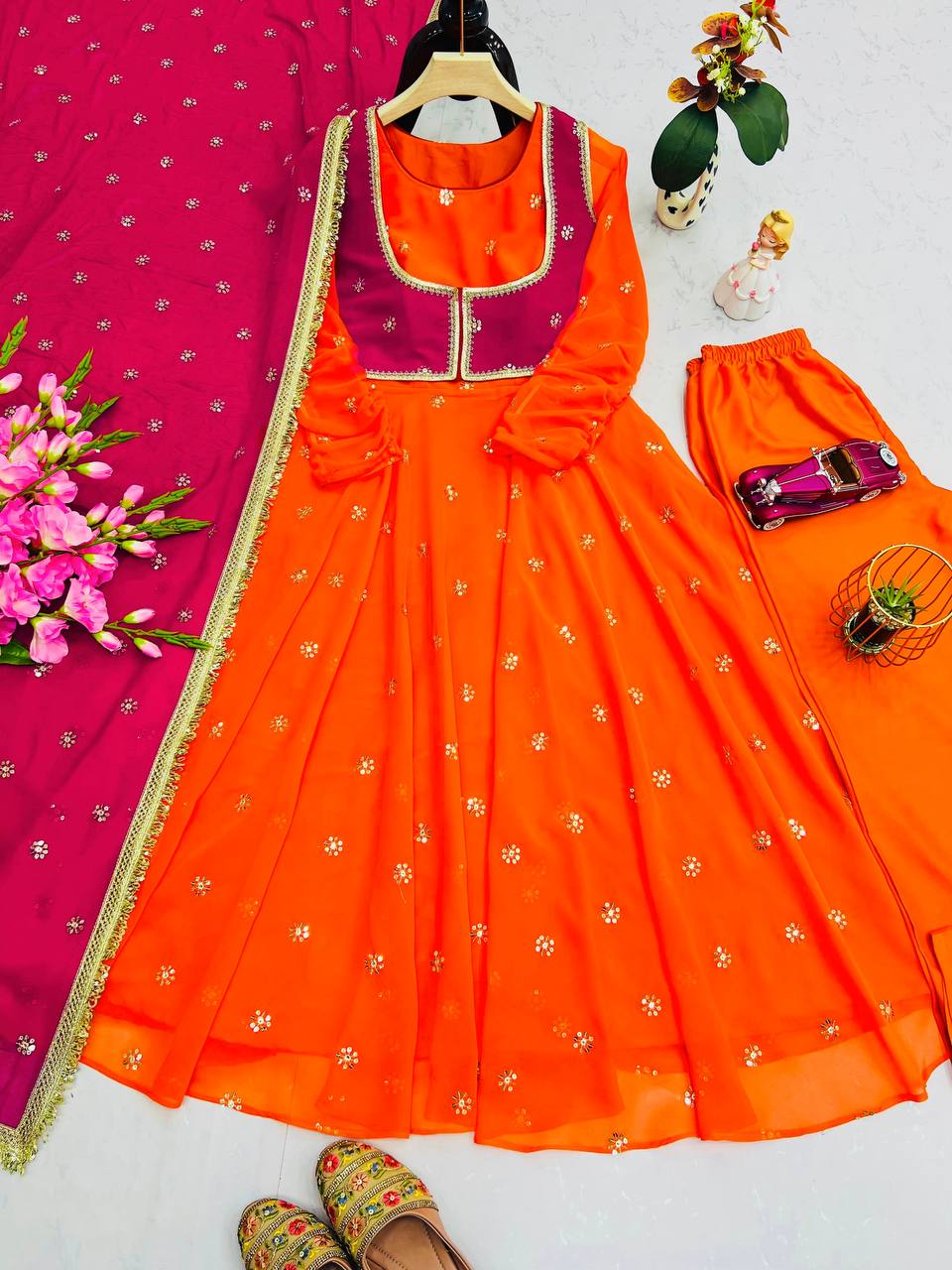 Designer Party gown  Wear Look 4 Pis Collection