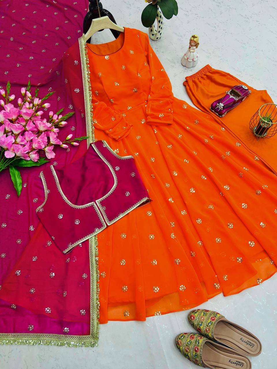 Designer Party gown  Wear Look 4 Pis Collection