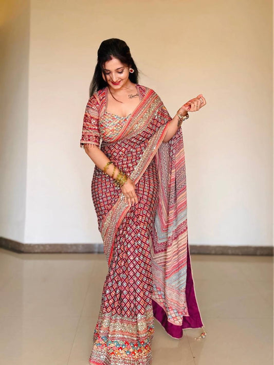 Trending stylish designer saree collection