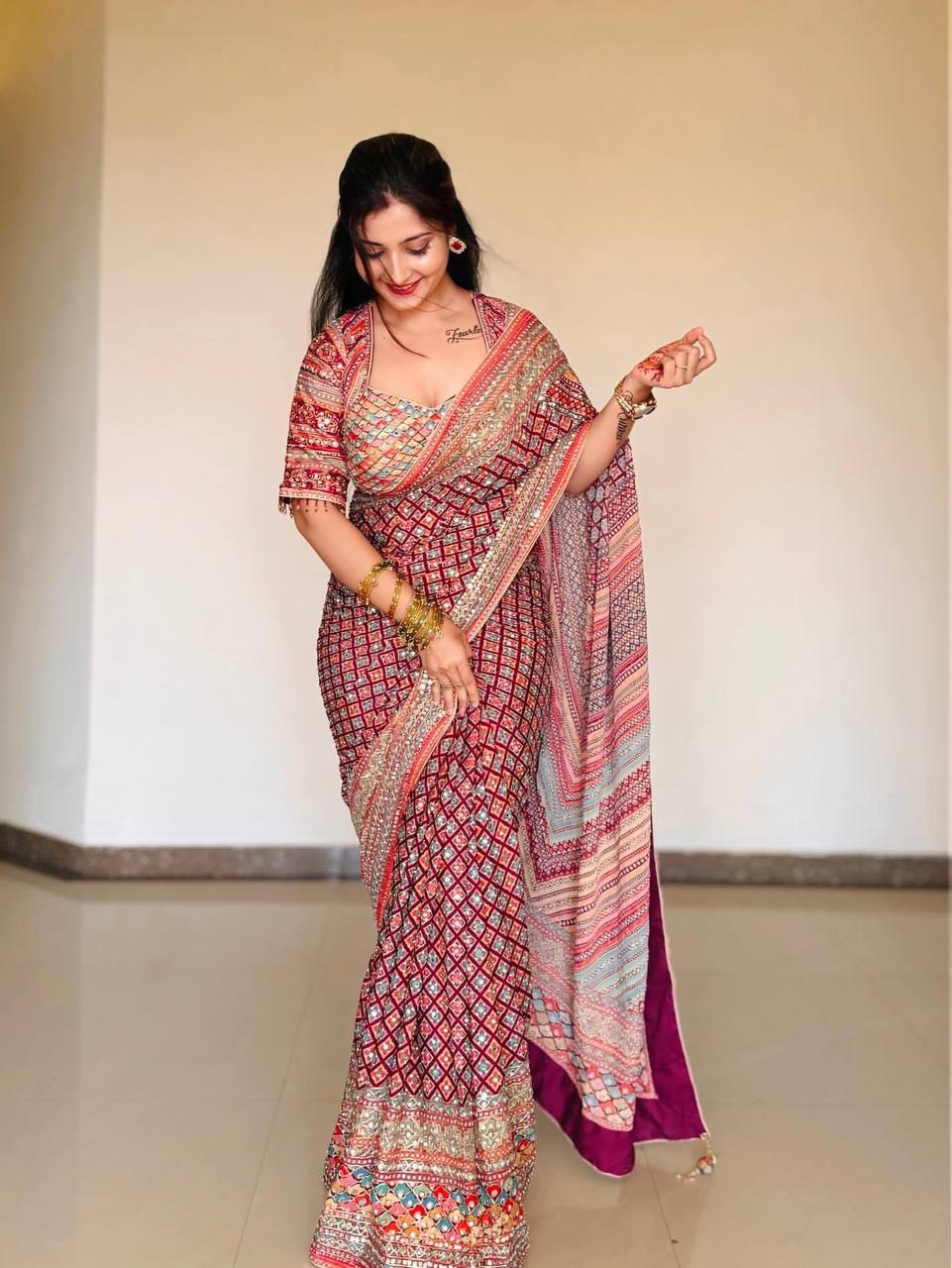 Trending stylish designer saree collection
