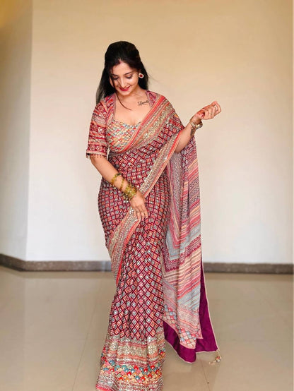 Trending stylish designer saree collection