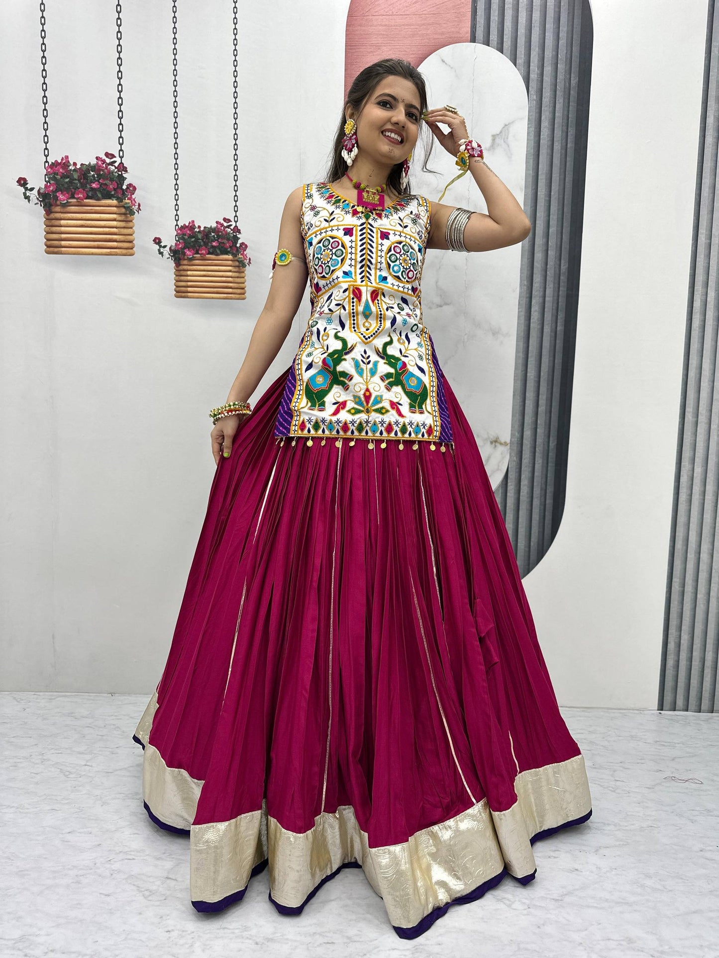 Navratri Special Lehenga Choli with 6 meter Big Flair