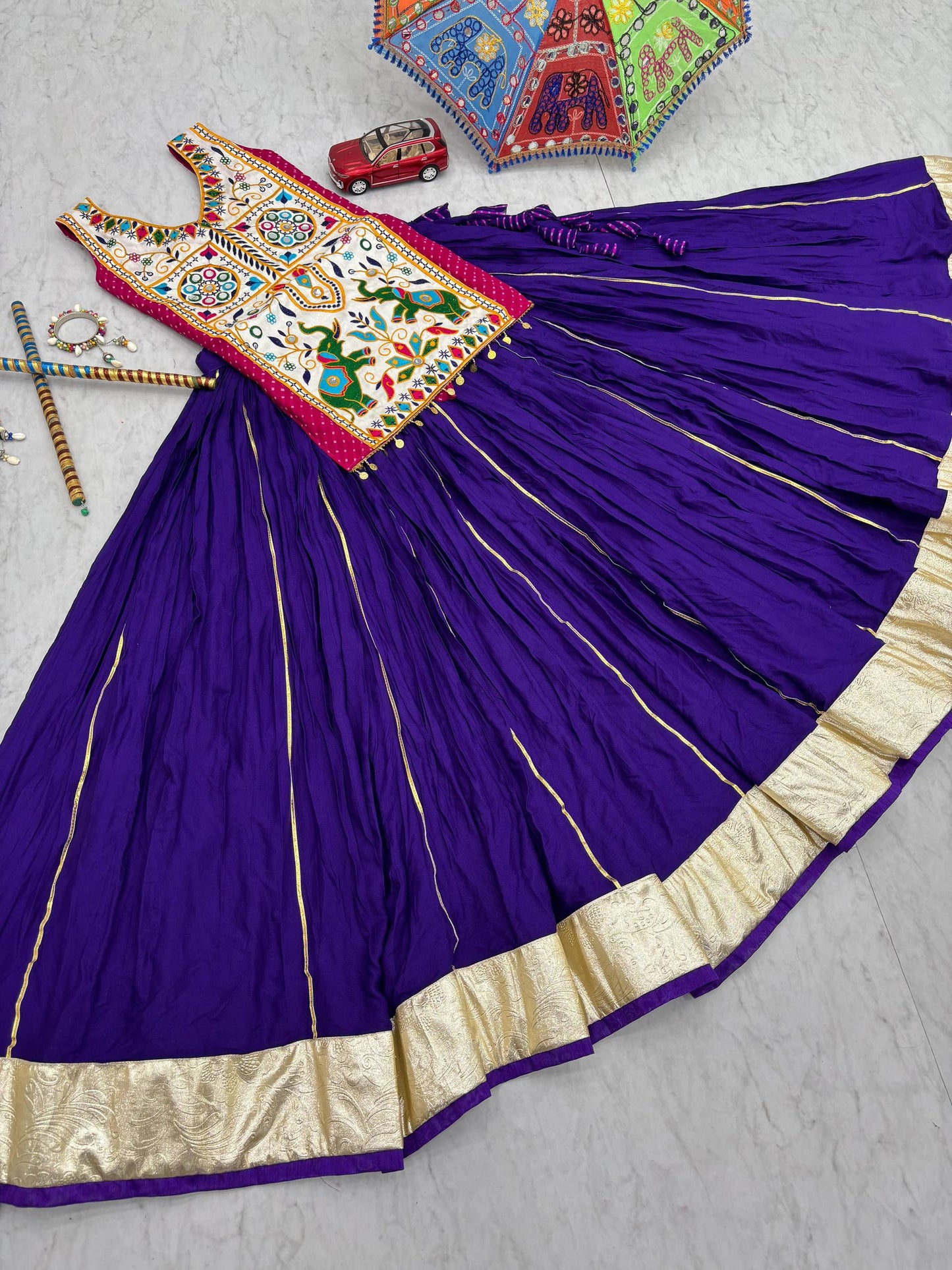 Navratri Special Lehenga Choli with 6 meter Big Flair