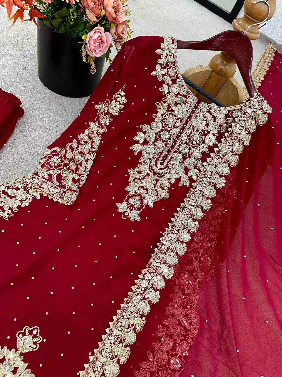 Elegant Coding Embroidered Sequence Work and Moti Work Beautiful Designer Set single available wholesale
