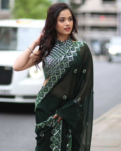 bollywood CELEBRITY STYLE SEQUINS SAREE COLLECTION