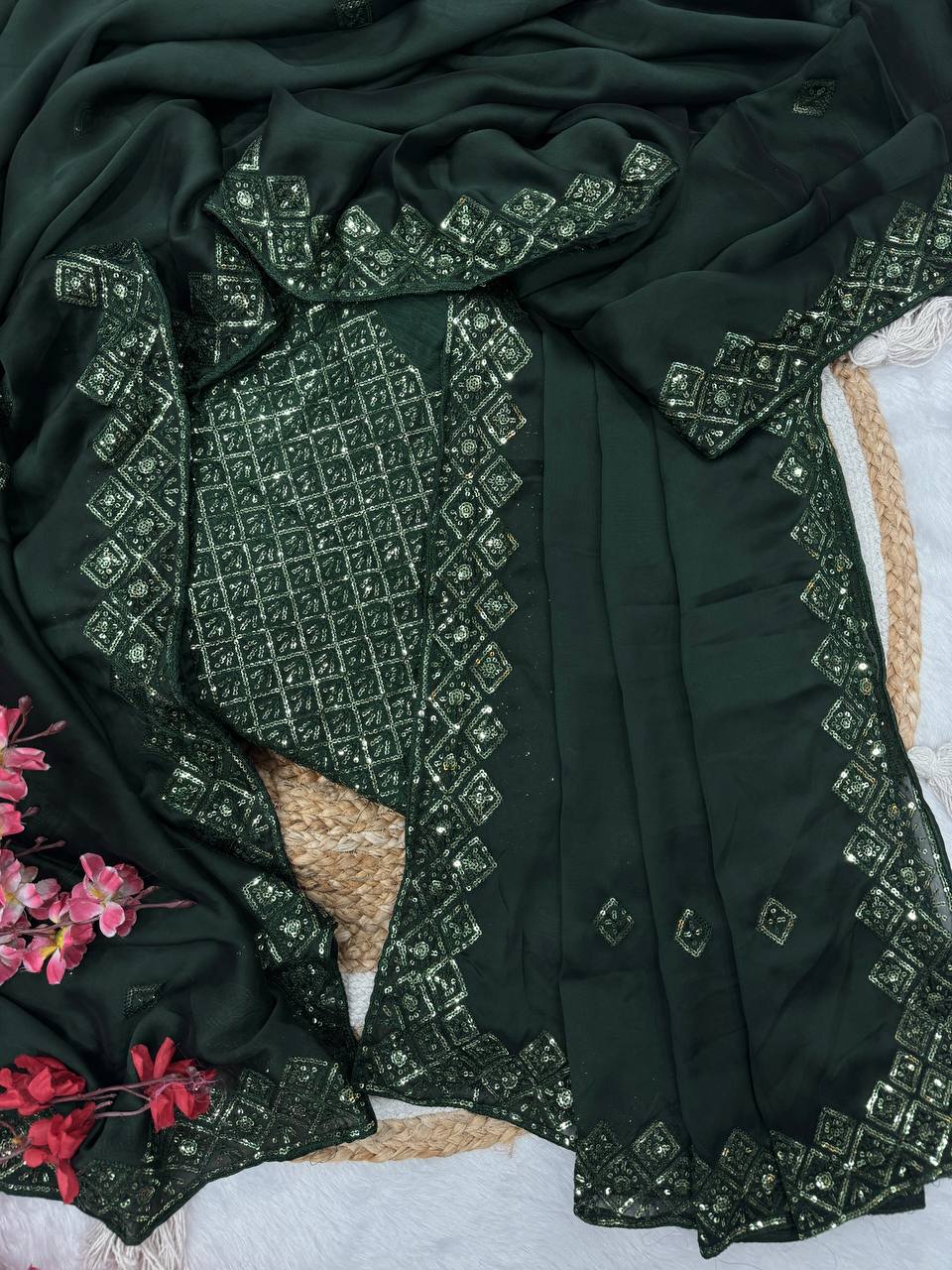 bollywood CELEBRITY STYLE SEQUINS SAREE COLLECTION