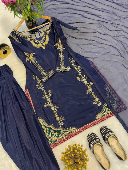 Đěsigner Party Wear Look top with farshi salwar