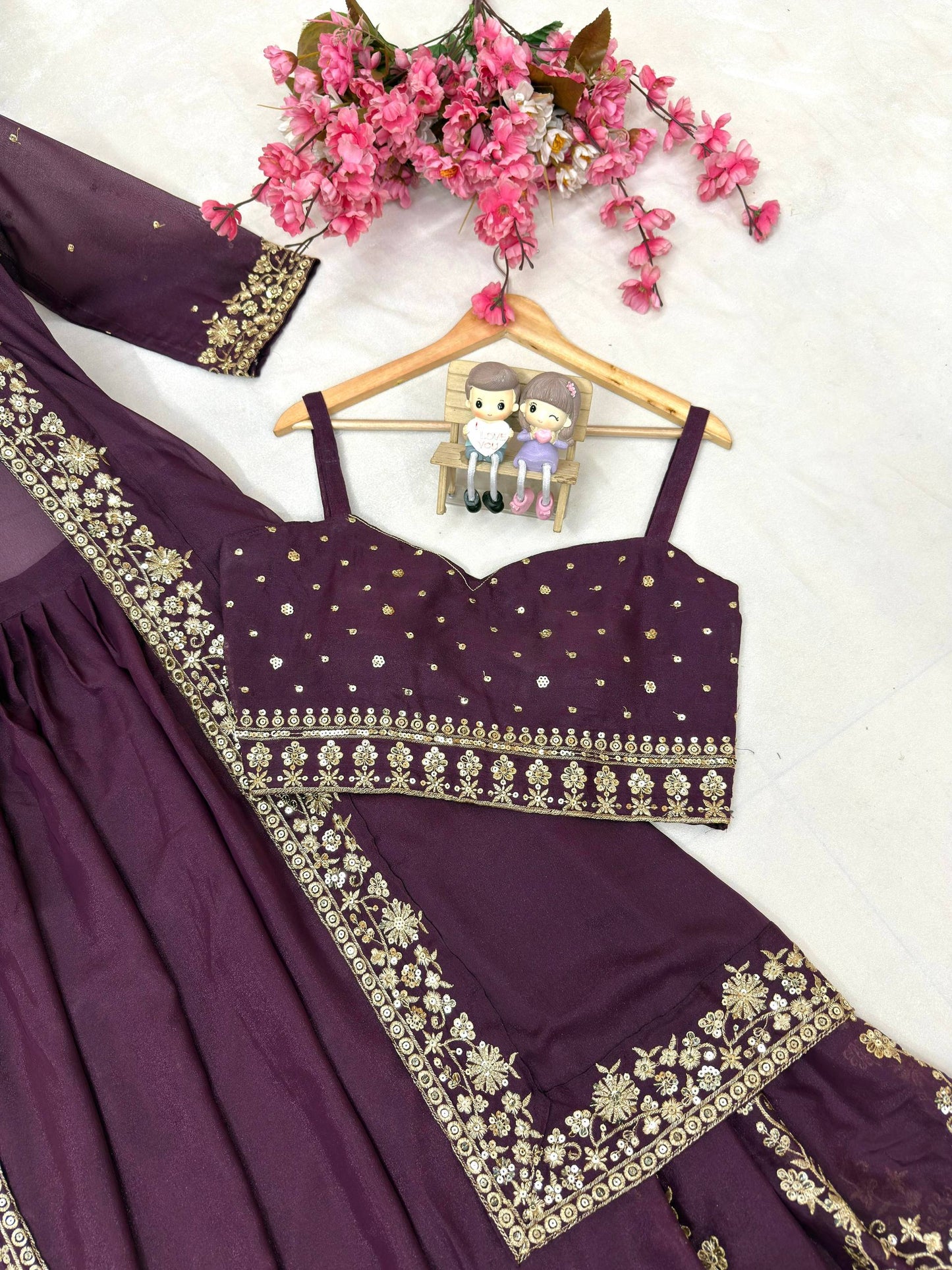 INDOWESTERN LEHENGA CHOLI SET