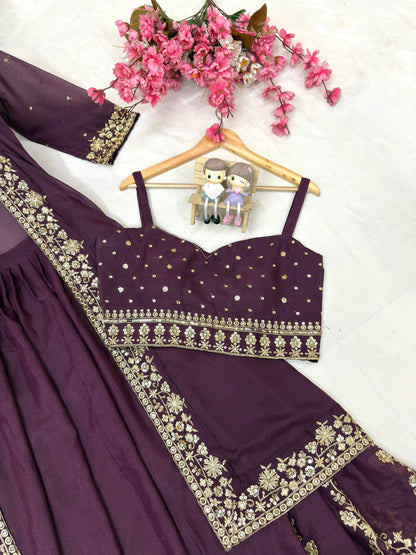 INDOWESTERN LEHENGA CHOLI SET
