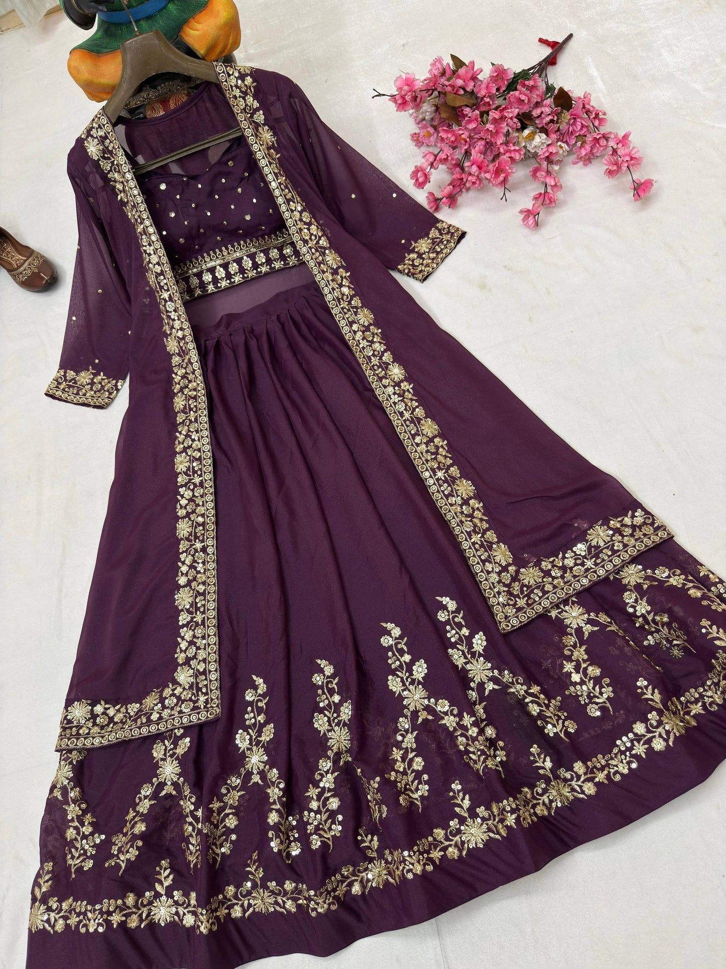 INDOWESTERN LEHENGA CHOLI SET